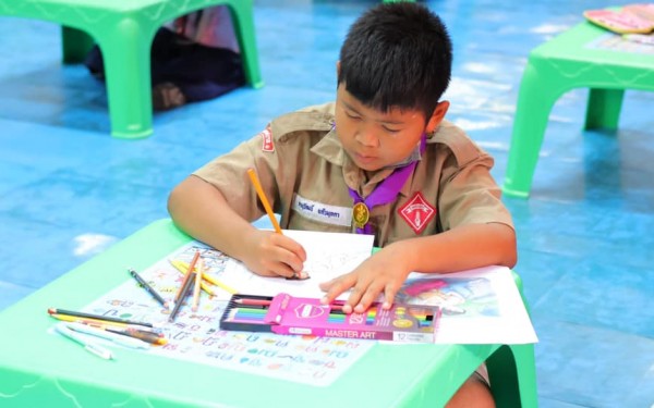 กิจกรรมวาดภาพระบายสี โครงการวันสุนทรภู่สู่วันภาษาไทย